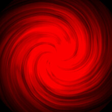 A Red Twisted Galaxy On A Black Background. Red Abstraction With Circular Motion.