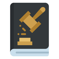 Canvas Print - law book flat icon