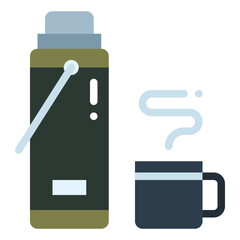 Sticker - hot drink flat icon