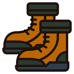 Sticker - boots blue line icon