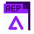 aep file flat icon