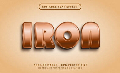 Poster - iron 3d text effect and editable text effect