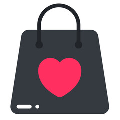 Canvas Print - shopping bag flat icon