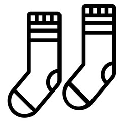 Sticker - winter socks outline icon