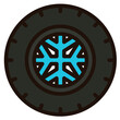 winter tire filled outline icon