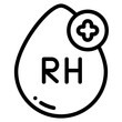 blood rh positive outline icon
