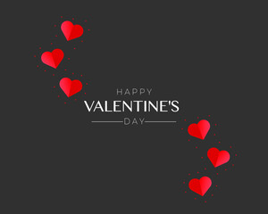 Wall Mural - Happy Valentine Day Simple Vector