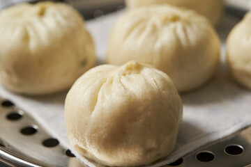 Canvas Print - chinese steamed dumplings, meat dumplings 