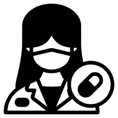 Poster - pharmacist glyph icon