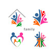 abstract family logo vector template