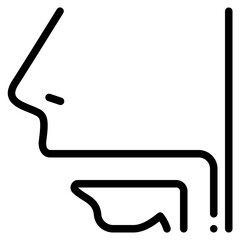 Poster - throat outline icon