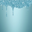 canvas print picture - Light blue background dripping glitter texture