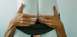 grabbing the buttocks of a mannequin, web banner