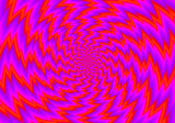 Red zigzags. Spin illusion.