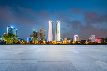 Wall Mural - Chengdu CBD architectural landscape night view