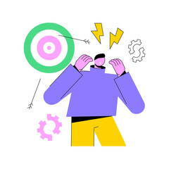 Poster - frustration abstract concept vector illustration. depression treatment, frustration management, anxi