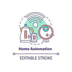 Wall Mural - home automation concept icon. gadgets and devices. household technology abstract idea thin line illu