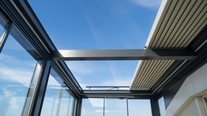 Pergola awning in the sunshine photo