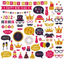 New Year 2022, Vector Party Clip Art