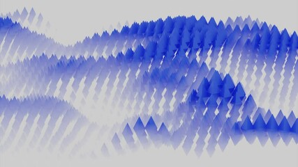 Poster - Abstract loopable wavy dots background. Design. Translucent wavy horizontal texture of moving white and blue particles.