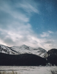 Sticker - Beautiful landscape of hills covered in snow