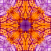Purple And Orange Kaleidoscope Image.