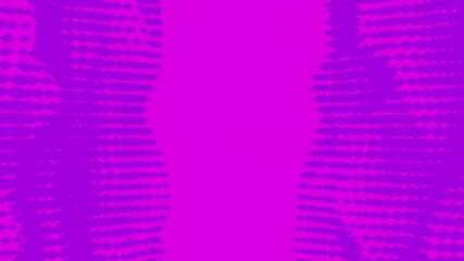 Poster - Abstract loopable wavy dots background. Design. Translucent spinning vertical pillars of moving particles on a pink background.