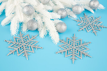 Poster - christmas background with snowflakes