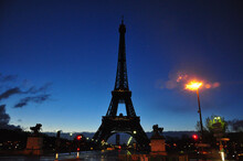 Beautiful Shot Of The Eiffel Tower In The Evening