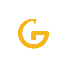 Letter G With Giraffe Shape Logo Design Vector Graphic Symbol Icon Sign Illustration Creative Idea