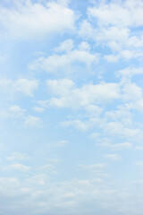 Bight blue spring sky with clouds