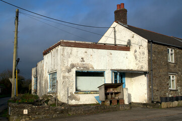 Wall Mural - Road side egg seller honesty box St Mawes Roseland Penninsula Cornwall UK