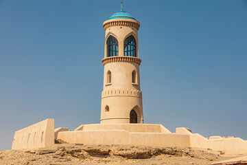 Wall Mural - Middle East, Arabian Peninsula, Al Batinah South. The Al Ayjah lighthouse in Sur, Oman.