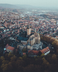 Sticker - Aerial view of Wernigerode town in Germany