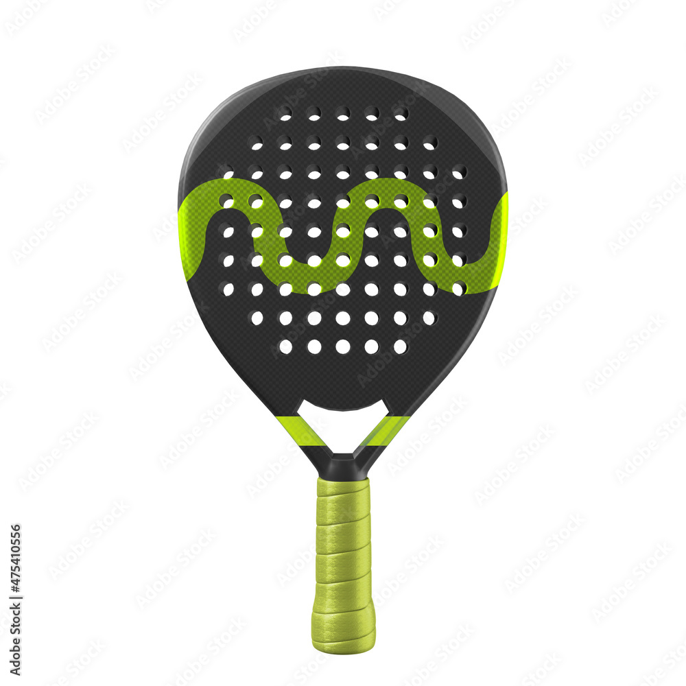 Padel racket on white background Stock Photo | Adobe Stock