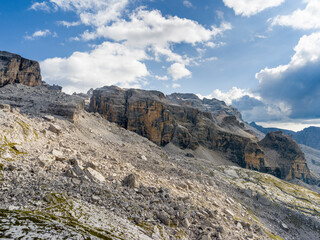 Poster - View from Groste towards south. The Brenta Dolomites, UNESCO World Heritage Site. Italy, Trentino, Val Rendena