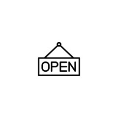 Poster - Open tag icon. open tag sign vector