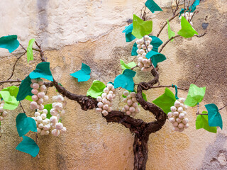 Poster - Portugal, Tomar. A close-up of the paper flowers that are used for decorations during the Festa dos Tabuleiros.