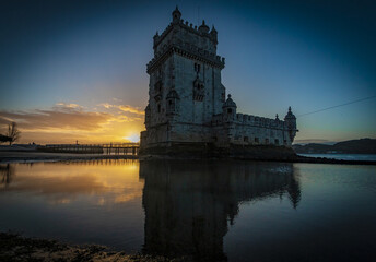 Wall Mural - Beautiful view of Garden of Belem Tower in Lisbon, Portugal