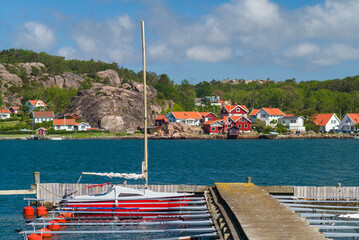 Poster - Sweden, Bohuslan, Bovallstrand, coastal village view