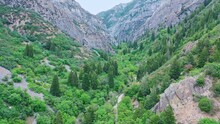 Aerial Drone Footage Of Rock Canyon Provo Utah Summer Adventure Nature Landscape