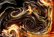 Magic Space Texture, Pattern, Looks Like Colorful Smoke And Fire, Abstract Fiery Threads Background With Fire