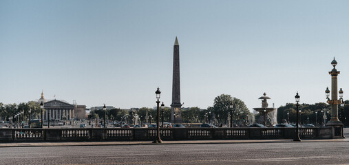 Canvas Print - Panoramic shot of Luxor Obelisk in Paris, France