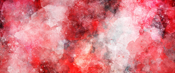 Wall Mural - red powder explosion on white background, colorful colored cloud , abstract red watercolor splash st