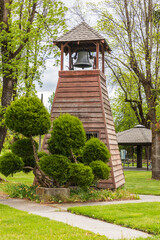 Wall Mural - Farmington, Washington State, USA. Bell tower in a small town city park. (Editorial Use Only)