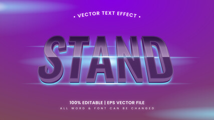 Poster - Stand Out 3d text style effect. Editable illustrator text style.