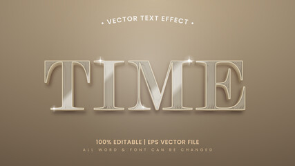 Poster - Time News 3d text style effect. Editable illustrator text style.