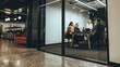 Leinwandbild Motiv Business colleagues having a meeting in a boardroom