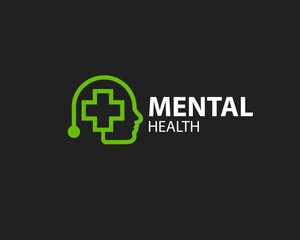 Wall Mural - cross mental mind health logo for medical and health consulting