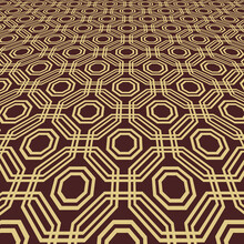Modern Vector Brown And Golden Pattern. Geometric Abstract Texture. Graphic Geometric Background With Perspective Pattern